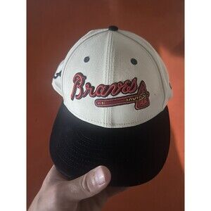 Atlanta Braves Felt Dad Adjustable Baseball Hat Cap